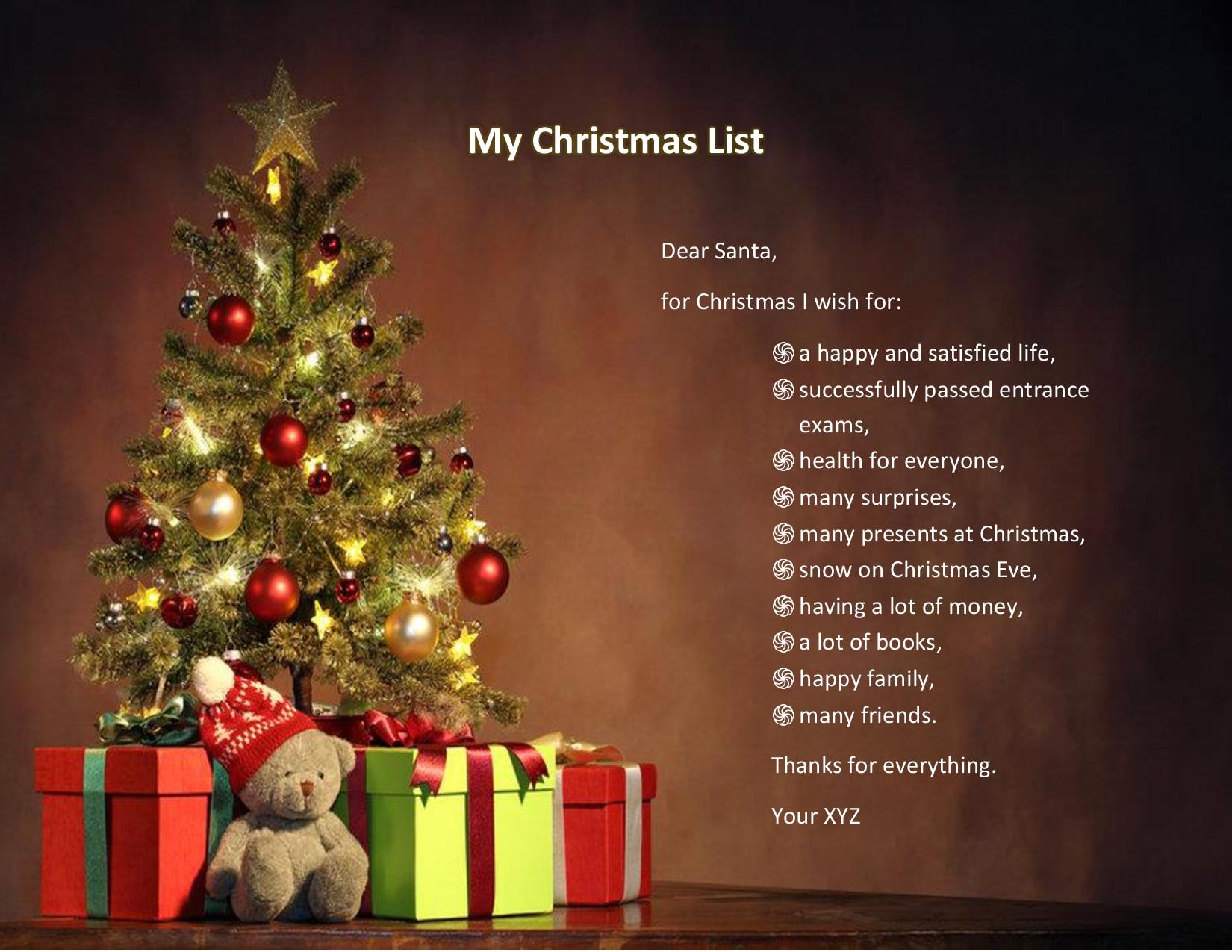 My Christmas List