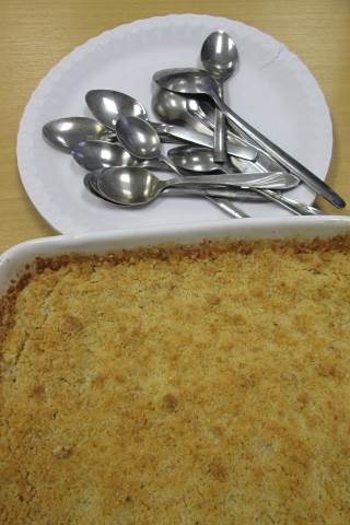 Apple crumble - yum!